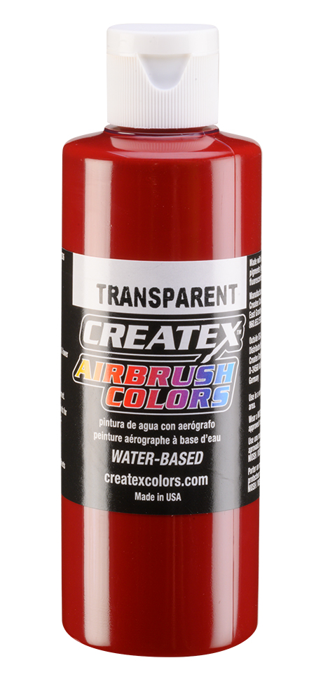 Createx Airbrush Colors Transparent Deep Red 4 Oz Anest Iwata Medea