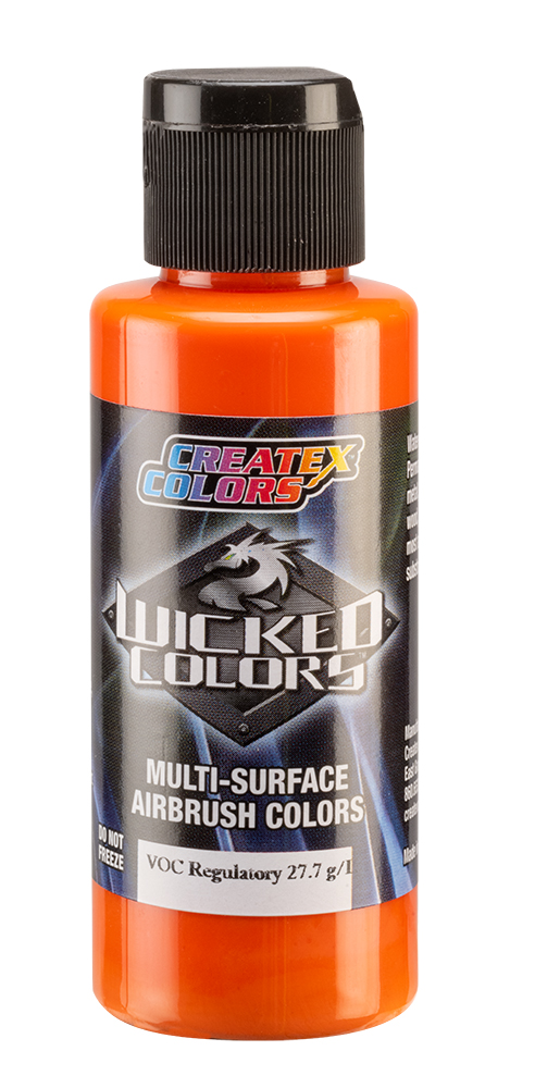 Createx Wicked Colors Opaque Pyrrole Orange 2 Oz Anest Iwata Medea Inc