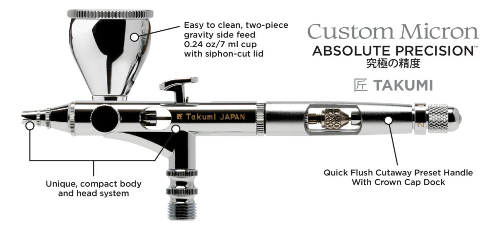 Iwata Custom Micron CM-C Plus Gravity Feed Dual Action Airbrush: Anest  Iwata-Medea, Inc.