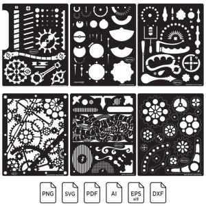 Artool Steampunk FX Freehand Digital Download Stencil Set