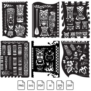 Artool Tiki Master Freehand Digital Download Stencil Set