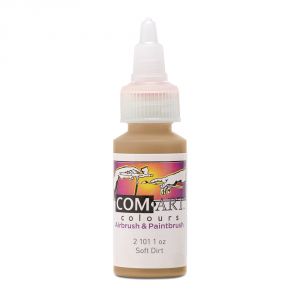 Com Art Colours Water-Based Acrylic Transparent Soft Dirt 1oz For Airbrush And Paintbrush