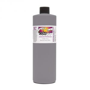 Com Art Colours Water-Based Acrylic Opaque Neutral Gray 30% 16oz For Airbrush And Paintbrush