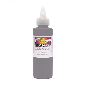 Com Art Colours Water-Based Acrylic Opaque Neutral Gray 30% 4oz For Airbrush And Paintbrush