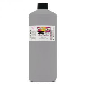 Com Art Colours Water-Based Acrylic Opaque Neutral Gray 20% 32oz For Airbrush And Paintbrush