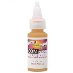 Com Art Colours Water-Based Acrylic Transparent Warm Additive 1oz For Airbrush And Paintbrush