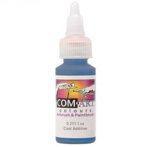 Com Art Colours Water-Based Acrylic Transparent Cool Additive 1oz For Airbrush And Paintbrush