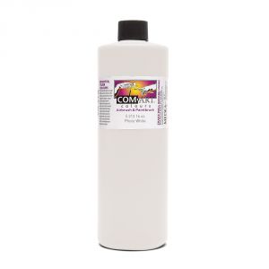 Com Art Colours Water-Based Acrylic Opaque Photo White 16oz For Airbrush And Paintbrush