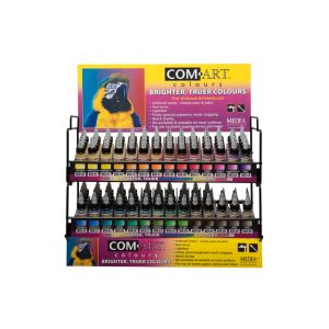 Com Art Colours Acrylic Transparent Rack 1oz Assortment for Retail Display