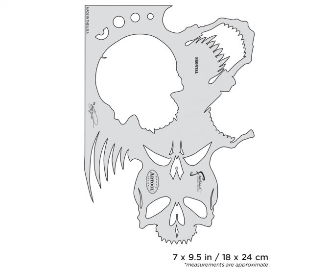 Wicked Airbrush skull Stencil Templates