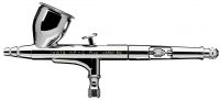 Iwata High Performance HP-C Plus Gravity Feed Dual Action Airbrush product imagery